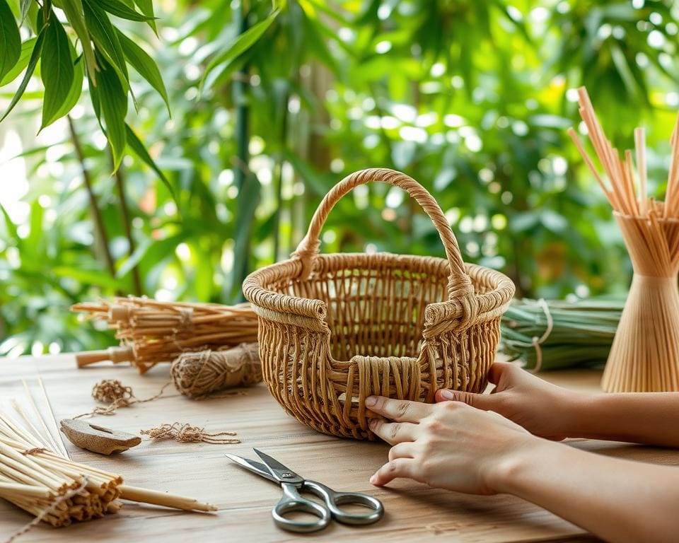 Duurzame manden maken met natuurlijke materialen